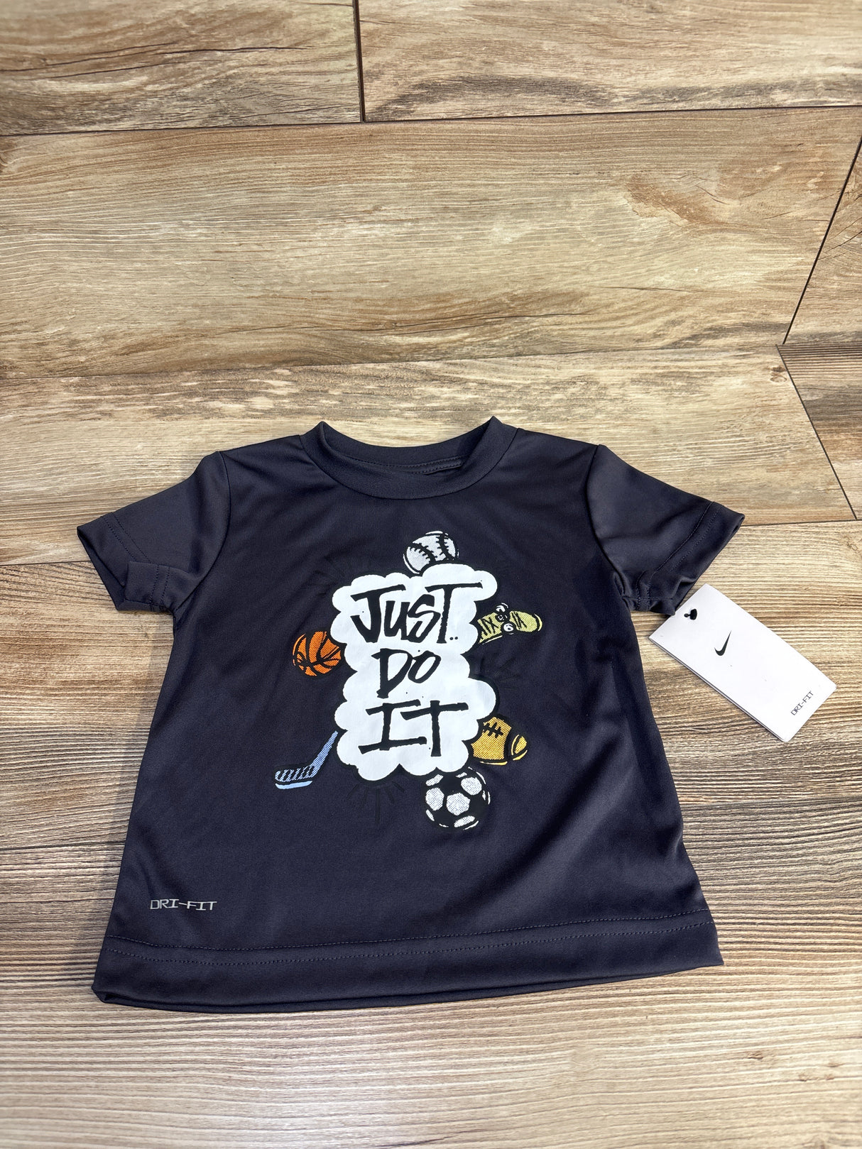 NEW Nike Dri-Fit Just Do It Shirt Grey sz 2T
