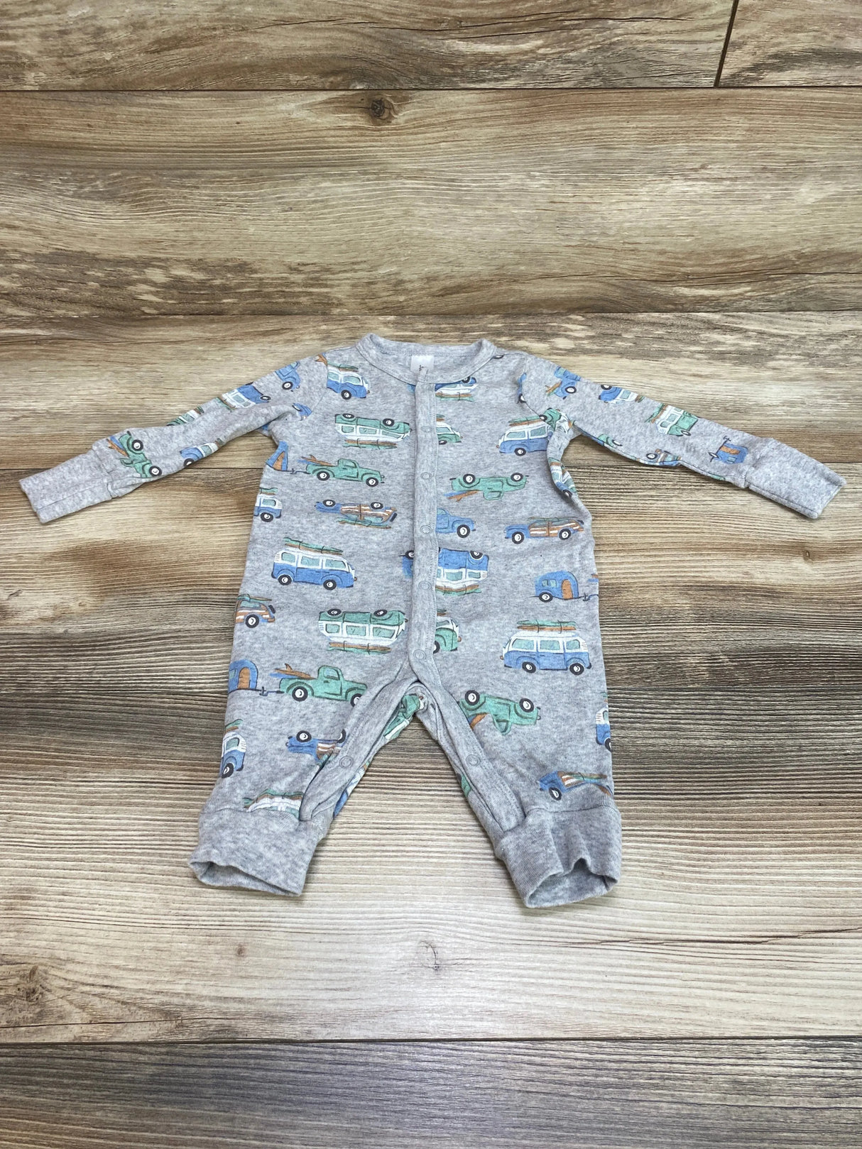 Modern Moments Car Print Coverall Grey sz 0-3m