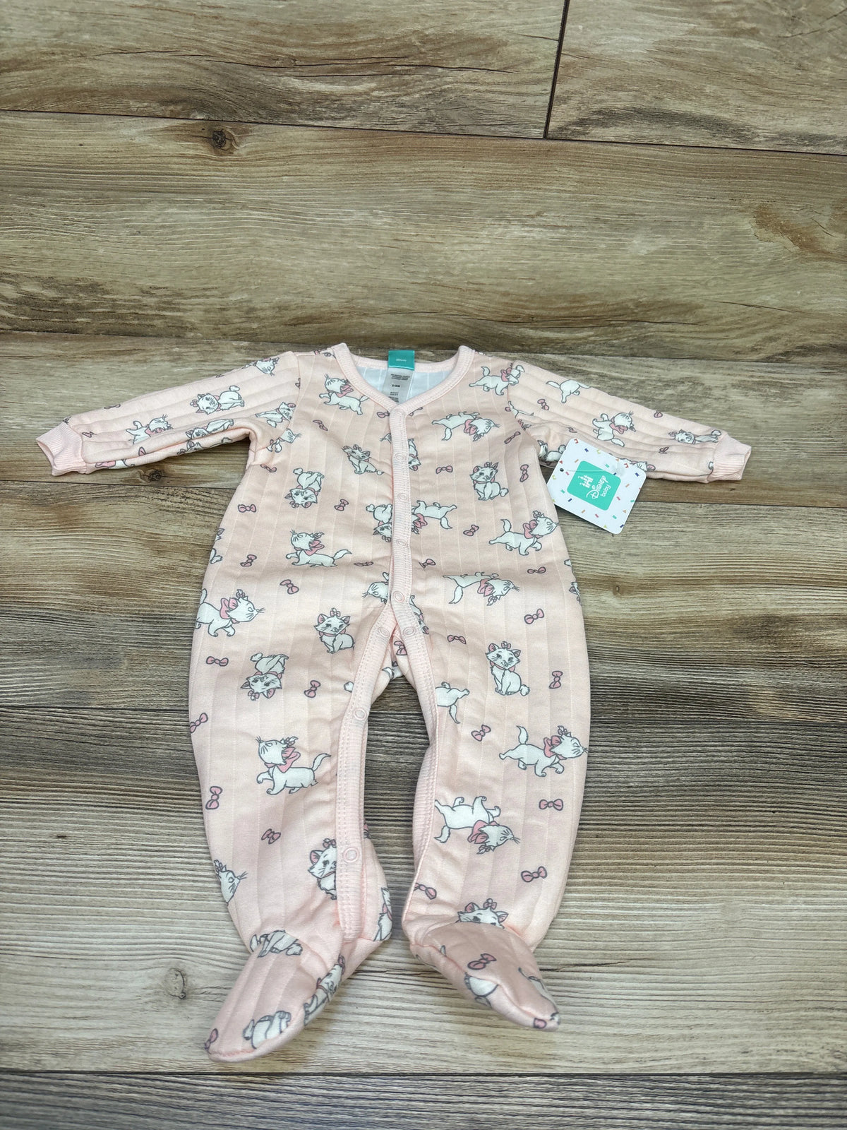 NEW Disney Baby Aristocats Snap Sleeper Pink sz 3/6m