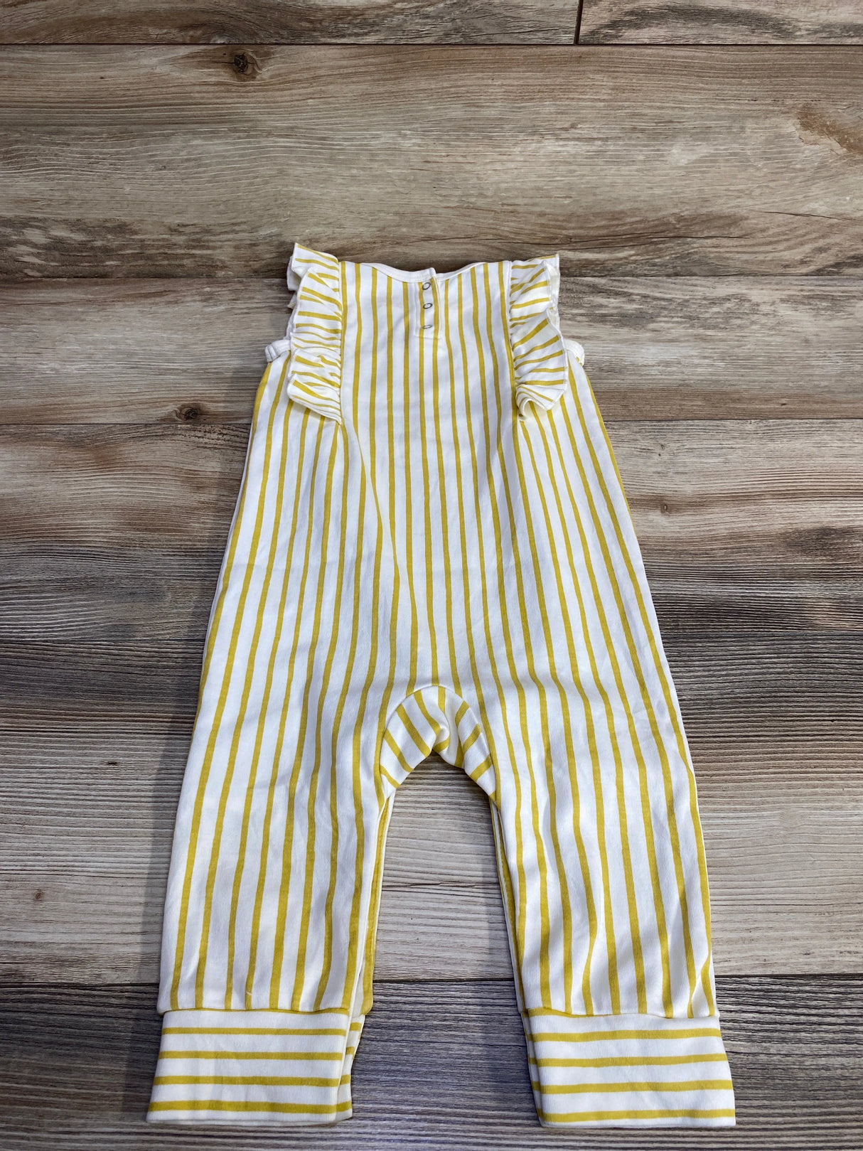 Pehr Striped Ruffle Romper White sz 12-18m