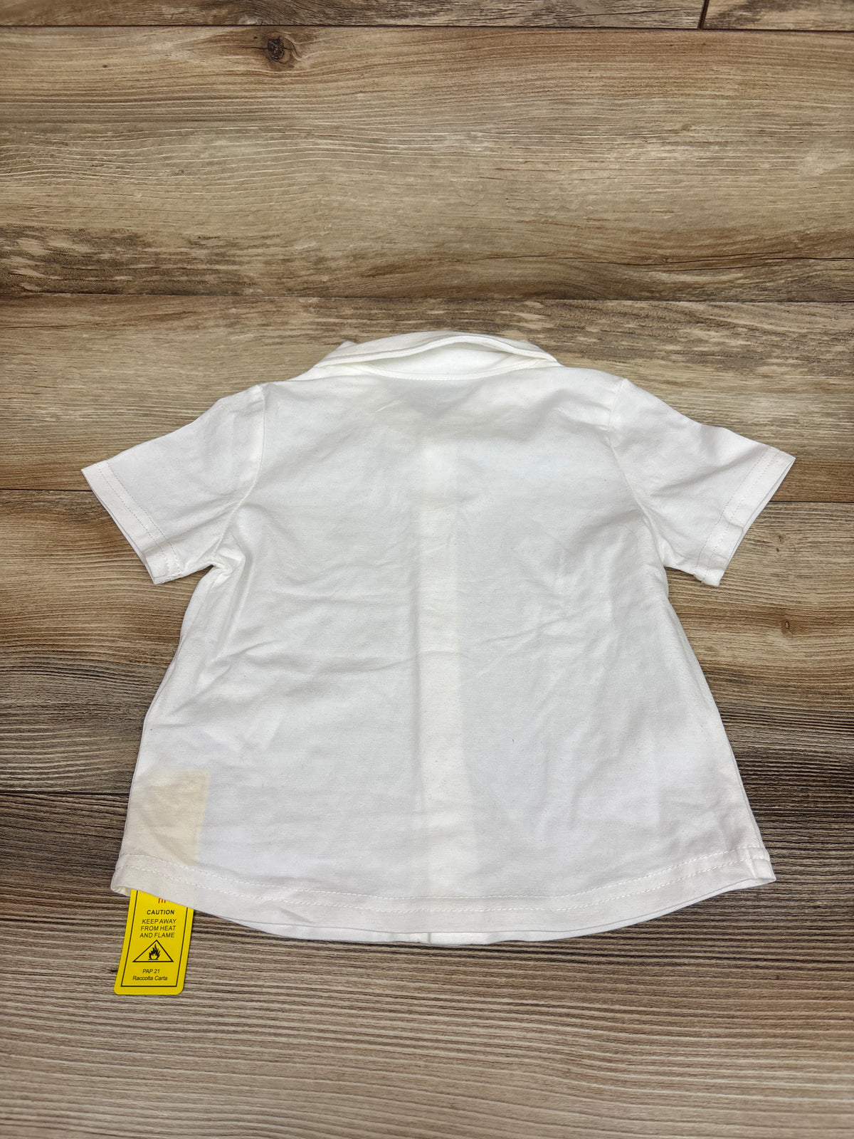 NEW Shien Gentleman Bowtie Button-Up Shirt White sz 18-24m