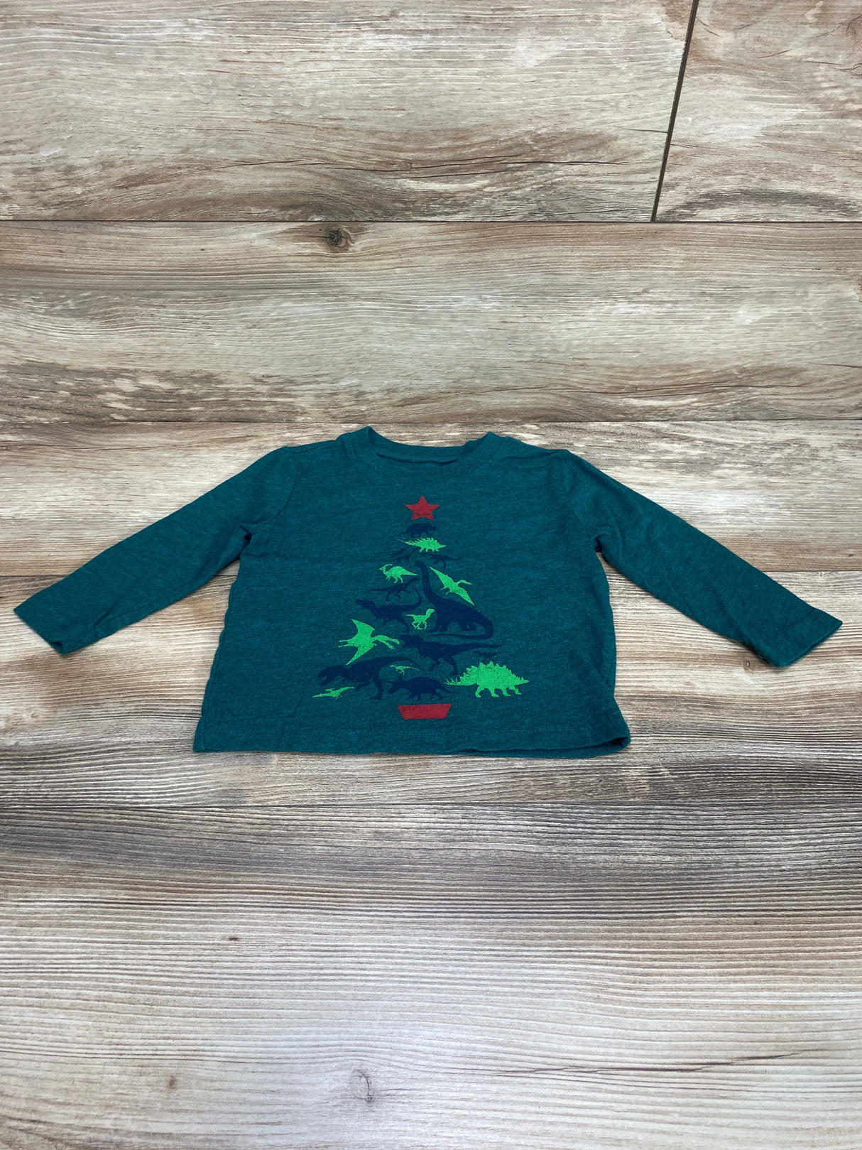Jumping Beans Dino Christmas Tree Shirt Green sz 12m - Me n Mommy To Be