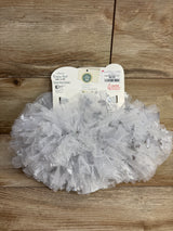 NEW Little Me 2Pc Photo Op Tutu Set Faux Fur Trim Silver Sz 0-12m