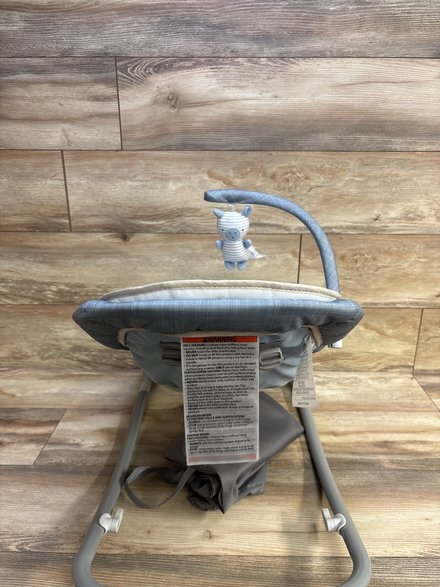 Ingenuity 2-in-1 Happy Belly Rock To Bounce Massage Baby Seat