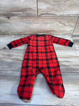 Carter's Plaid Blanket Sleeper Red sz 6m