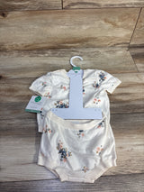 NEW Little Planet 2pc Organic Floral Shirt & Shirts Set Ivory sz 12m