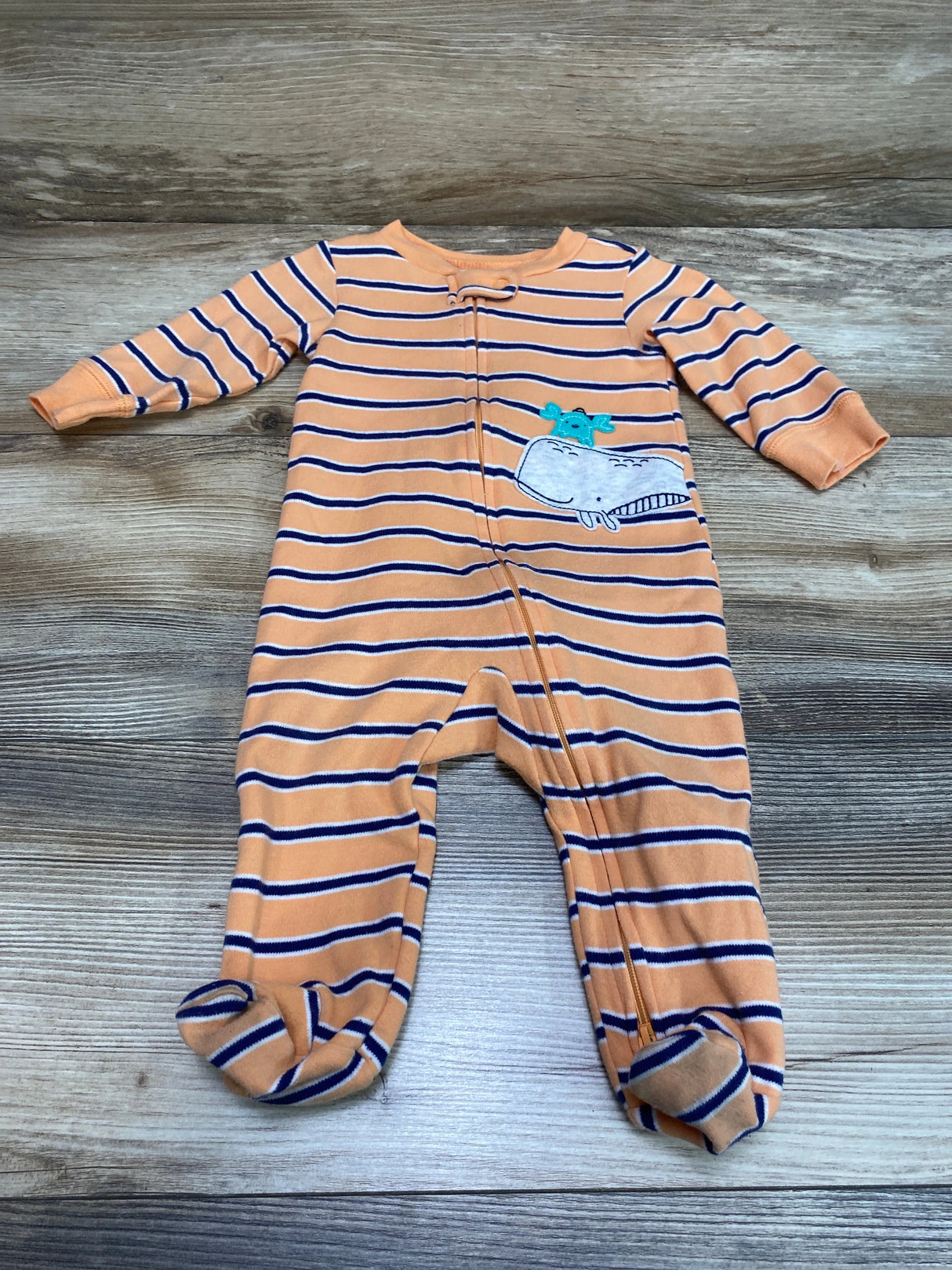 Carter's Striped Sleeper Orange sz 6m