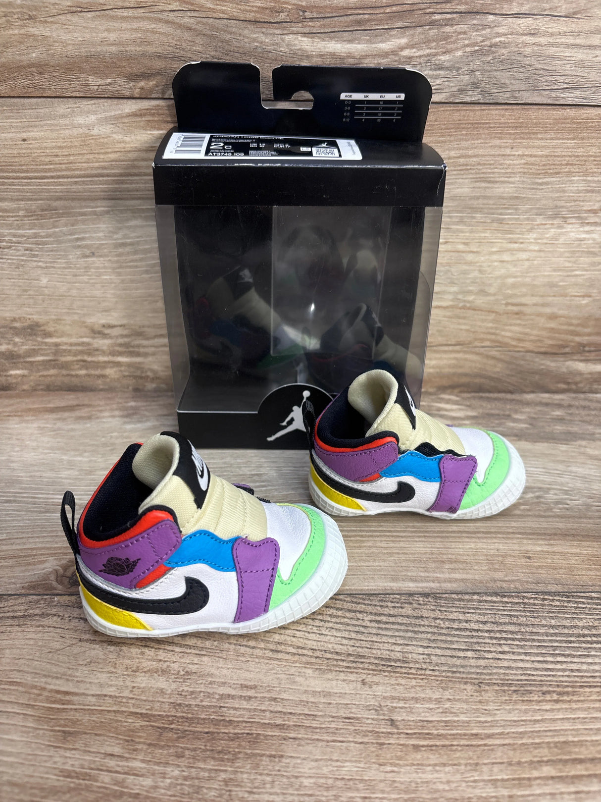 NEW Air Jordan 1 Crib Bootie 'Multi-Color' Sneakers sz 2c