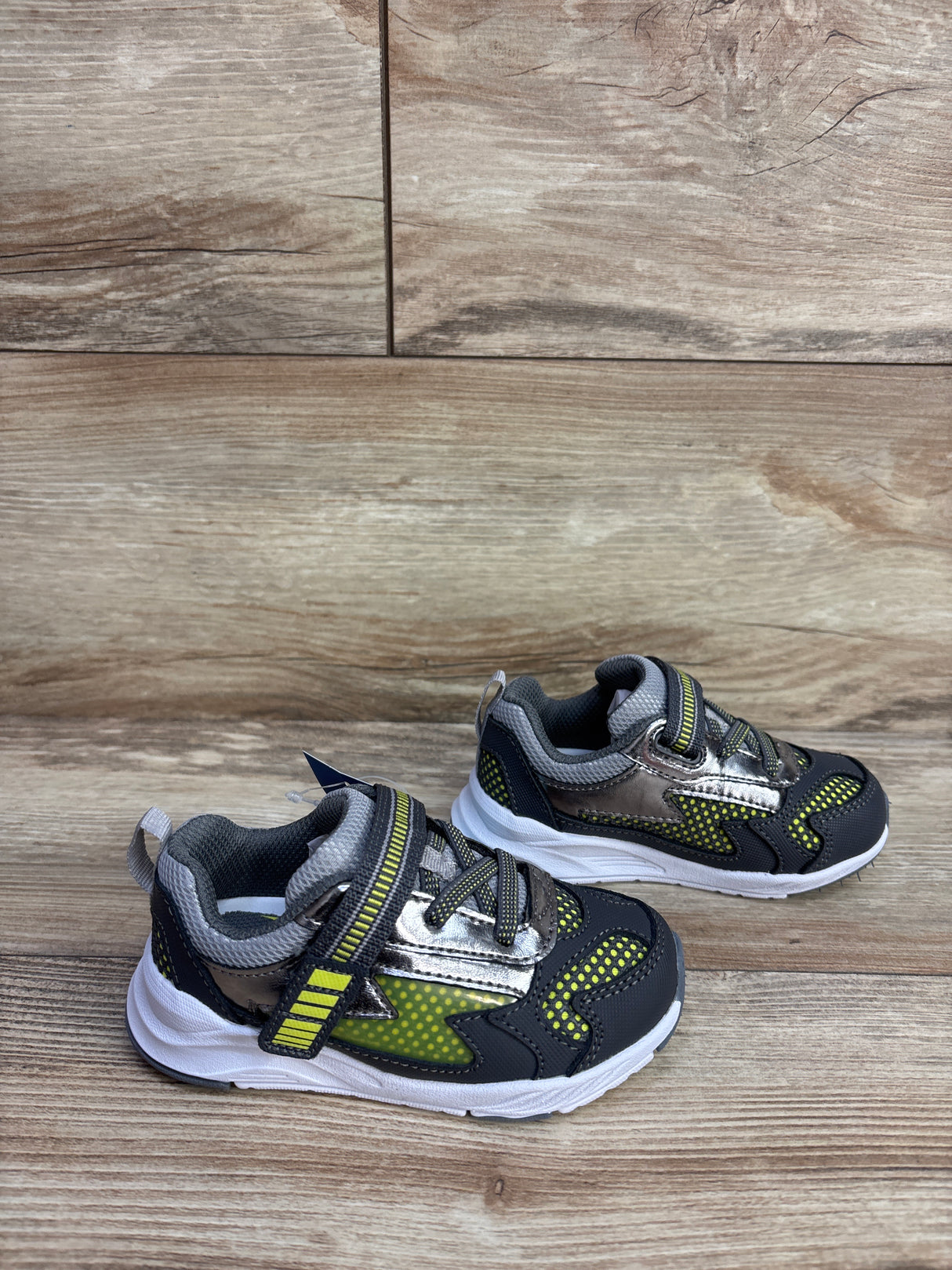 NEW Stride Rite Lighted Cosmic Adapt Sneakers Grey sz 7c