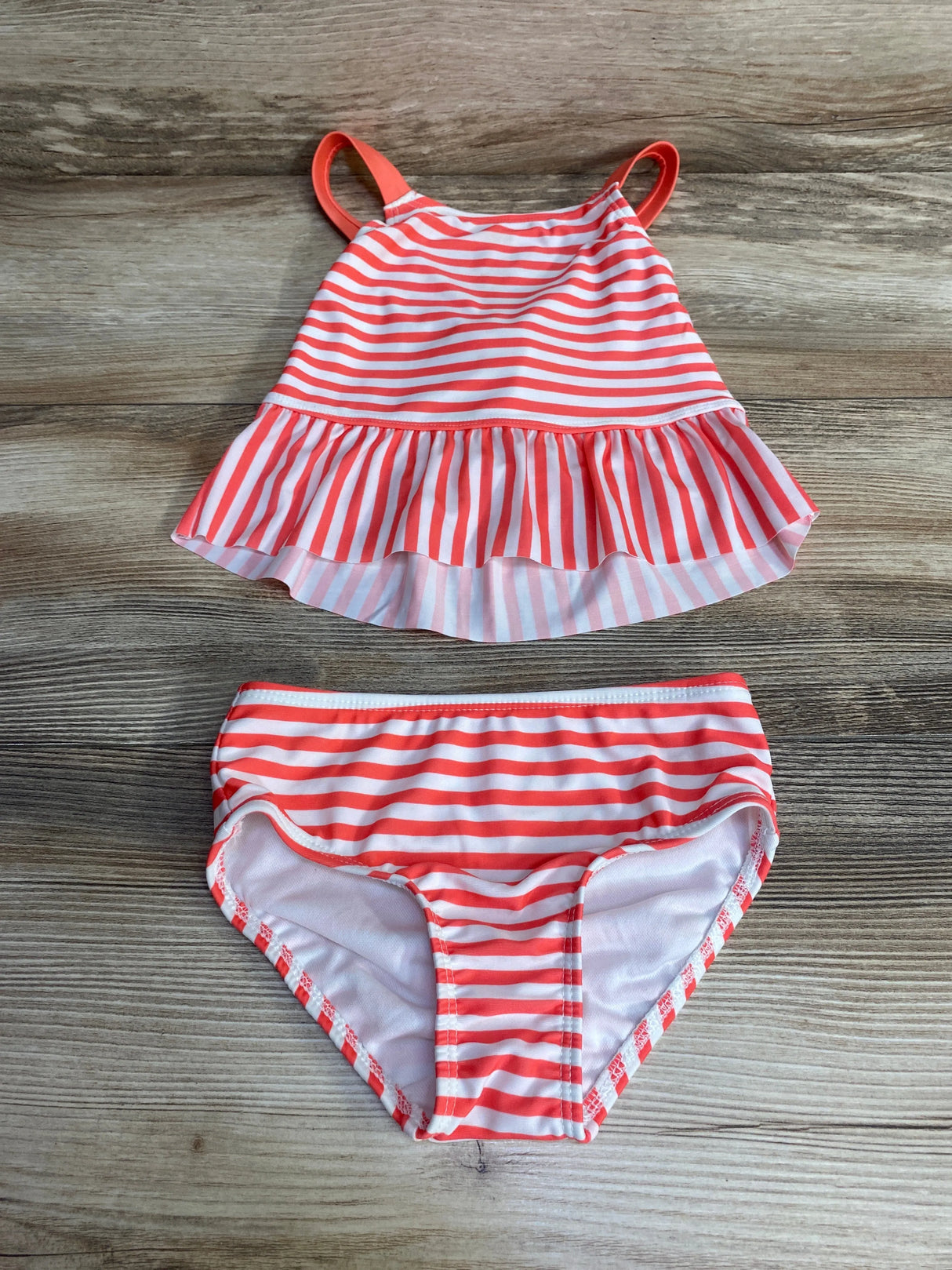 Cat & Jack 2pc Striped Swimsuit Set Pink sz 3T