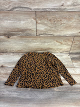 Old Navy Waffle Knit Leopard Shirt Brown sz 4T
