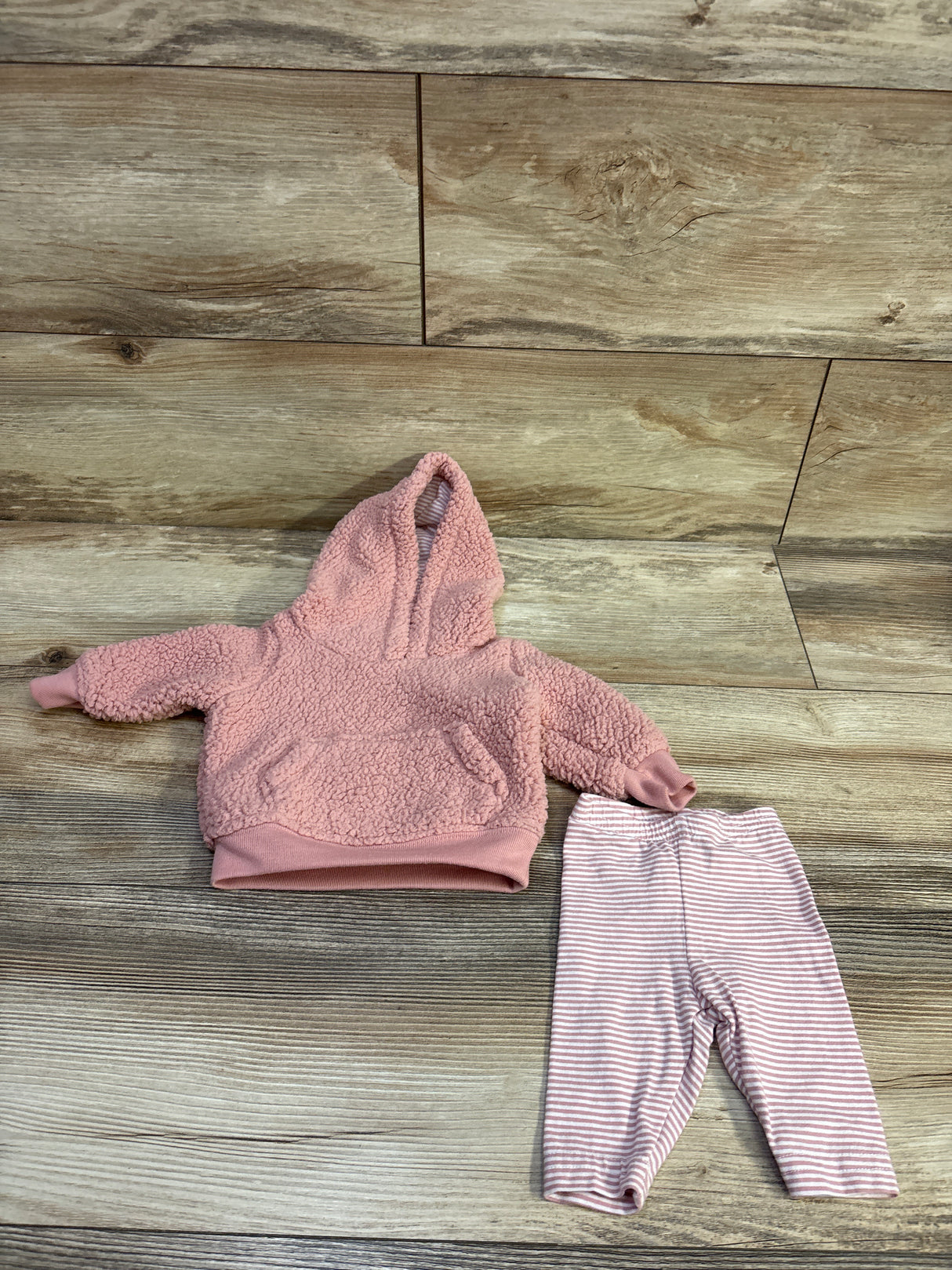 Carter's 2pc Sherpa Sweatshirt & Pants Set Pink sz Newborn