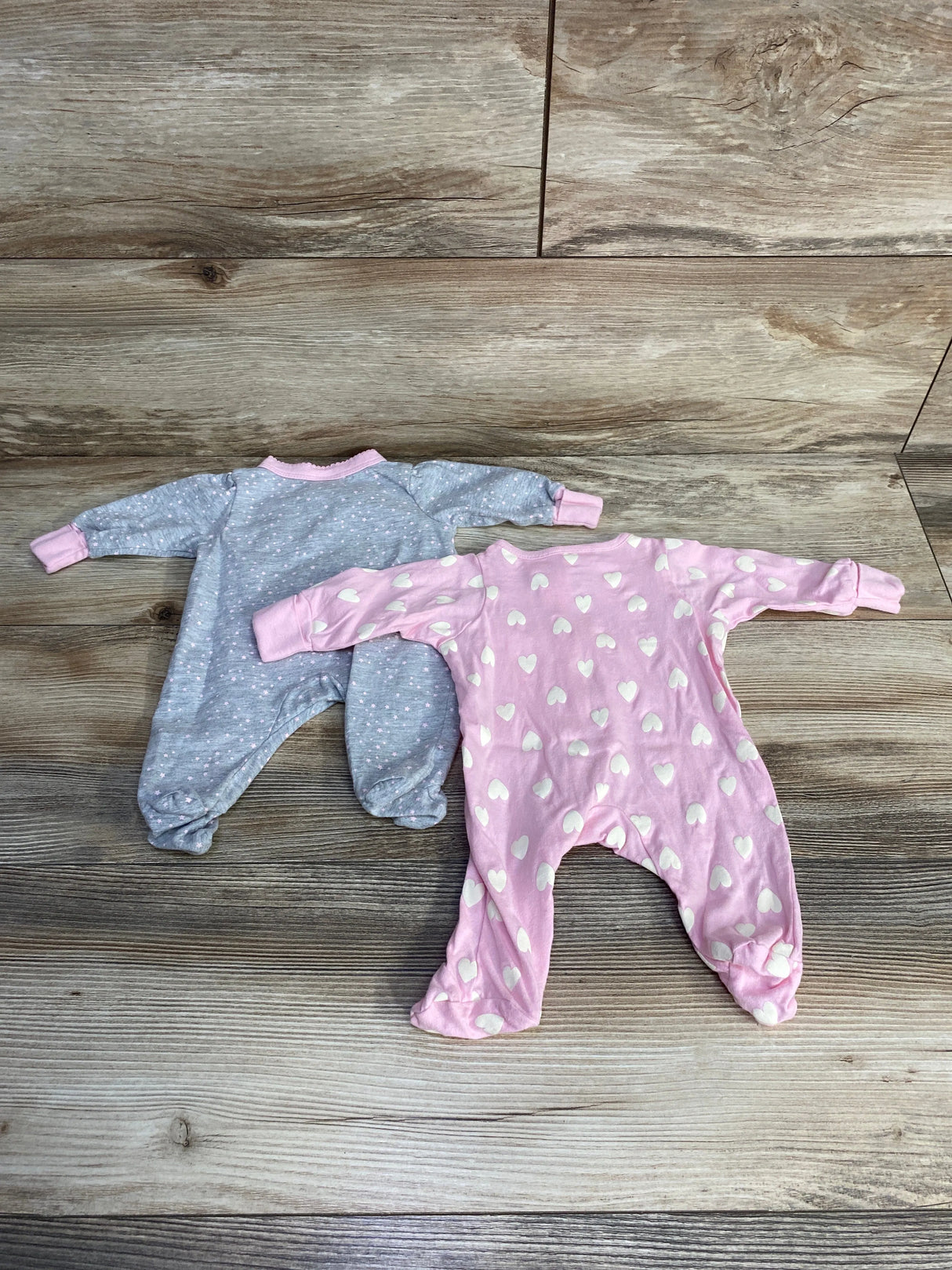 Gerber 2pk Sleepers Grey/Pink sz Preemie