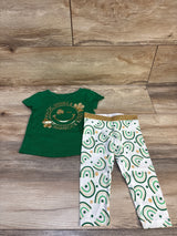 Way To Celebrate St Patrick's Day 2pc Shirt & Bottoms Set Green sz 12m