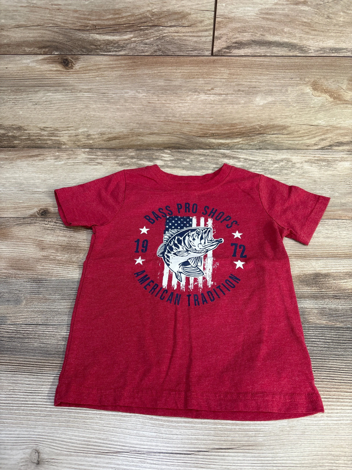 Bass Pro Shops American Tradition Shirt Red sz 4T