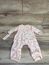 NEW Cat & Jack Floral Smocked Coverall Pink sz 6-9m