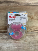 NEW Nuby Teethe-eez Silicone Teether, Pink