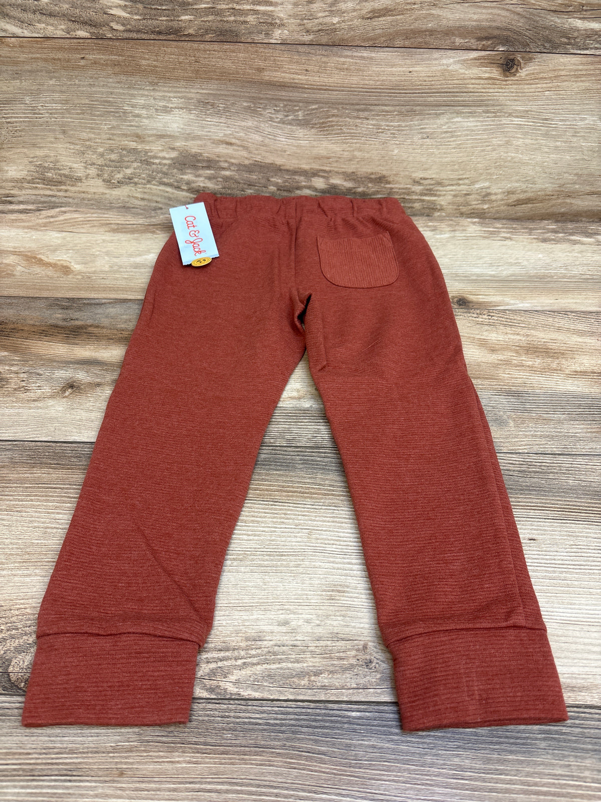 NEW Cat & Jack Ottoman Knit Joggers in Fiery Brown sz 4T