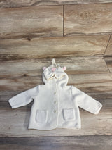 Baby Gap Unicorn Button Up Cardigan White sz 3-6m