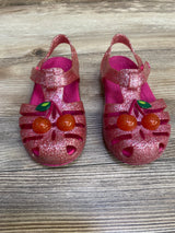 Crocs Isabella Charm Jelly Sandals Glittery Pink sz 8c