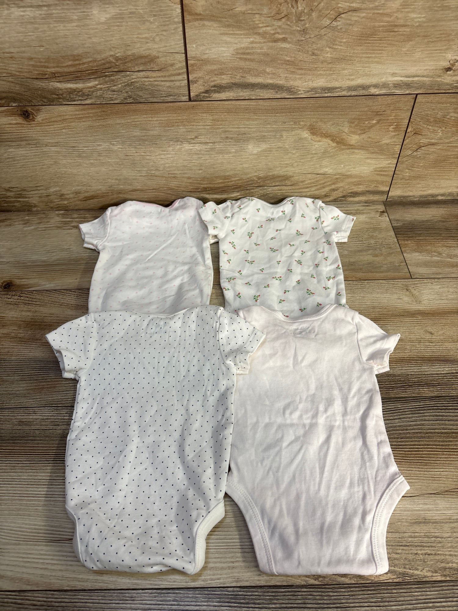 Little Me 4pk Bodysuit Set White sz 3m