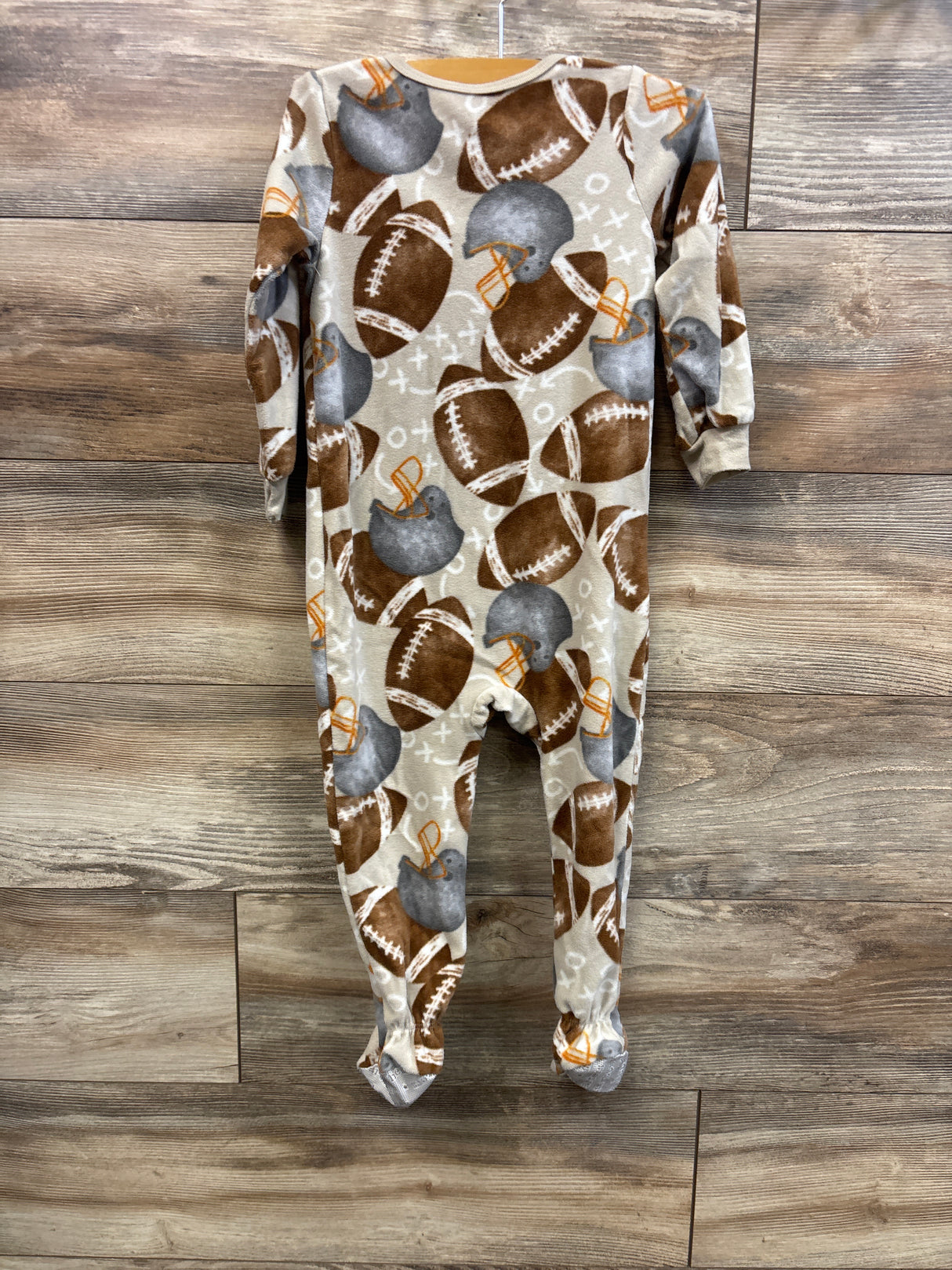 Kids Headquarters Football Blanket Sleeper Tan sz 3T