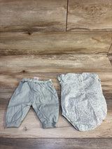 Oshkosh 3pc Bubble Romper, Pants, & Belt Green sz 3m