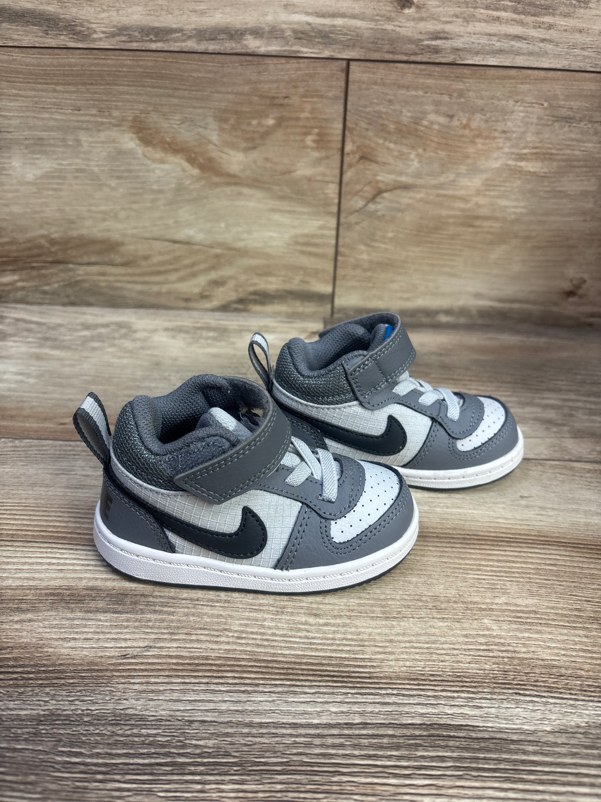 Nike Court Borough Mid TD 'Grey White Blue' Sneakers sz 5c