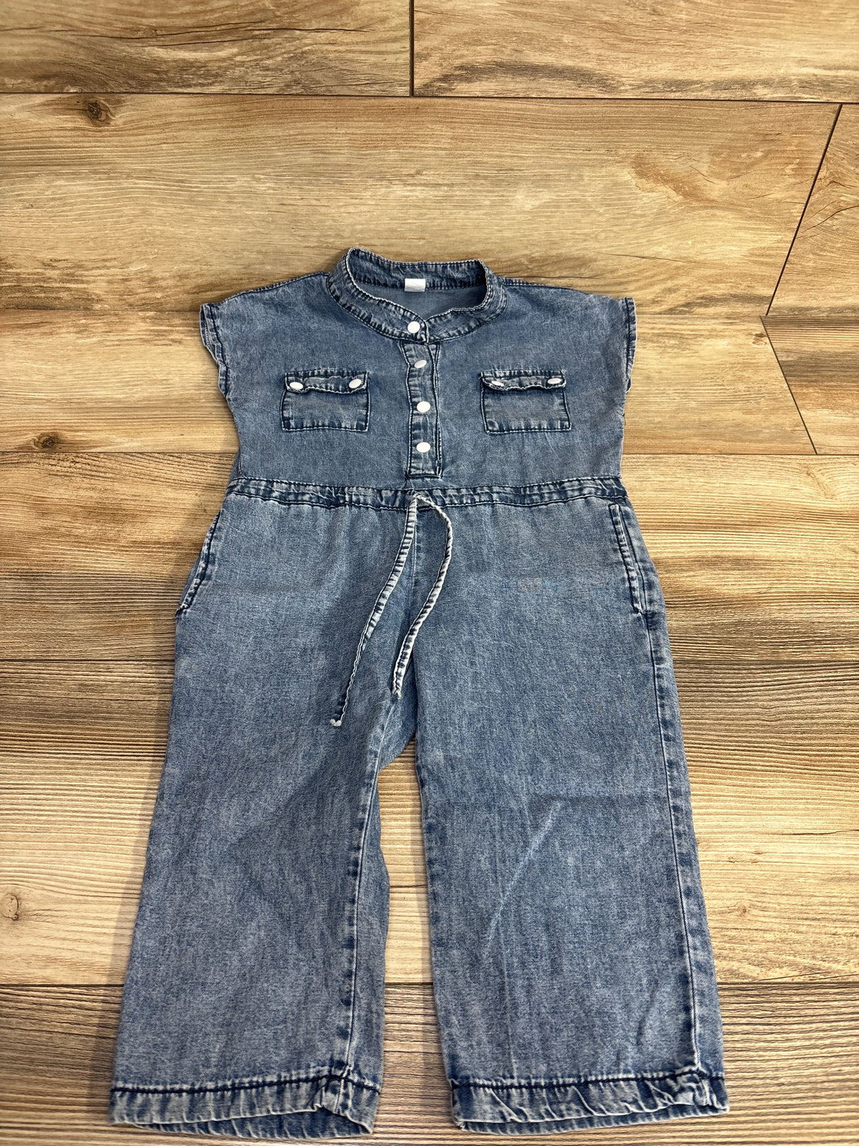 Chambray Button Up Jumpsuit Light Blue sz 18-24m