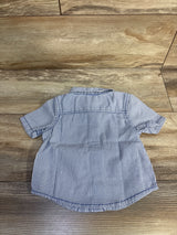 Okie Dokie Striped Button-Up Shirt Blue sz 12m