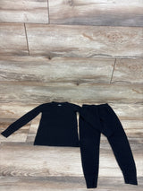 Athletic Works 2pc Thermal Underwear Crew Top & Bottom Set Black sz 4-5T