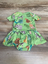 Posh P Safari Twirl Skirt Bodysuit Green sz 3-6m