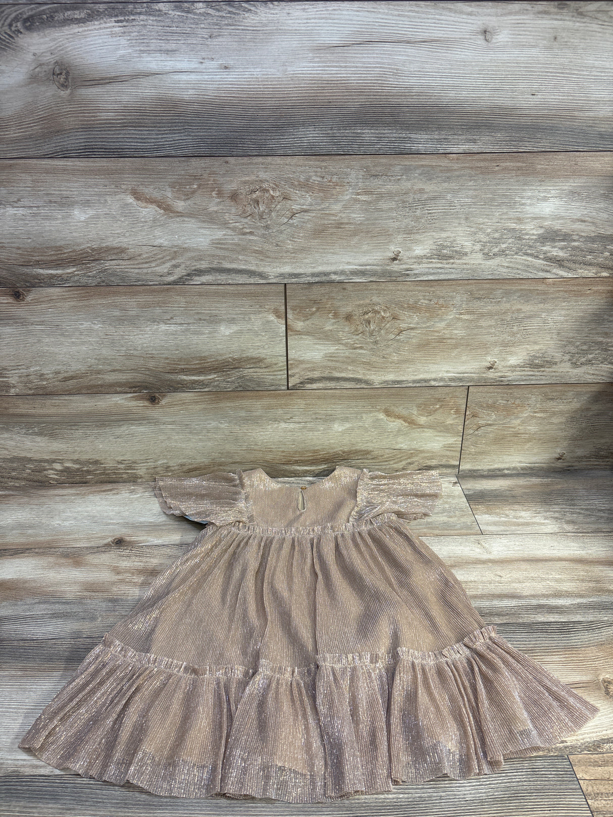 NEW Cat & Jack 1pc Gold Metallic Tulle Overlay Dress sz 5T