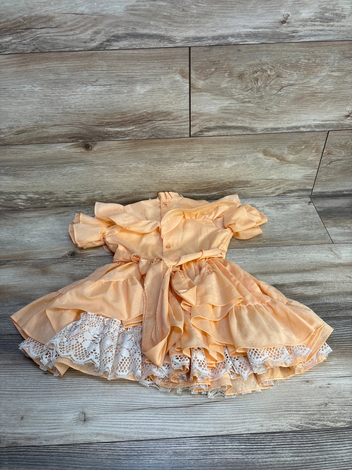Martha's Miniature Ruffled Layered Dress Orange sz 4T