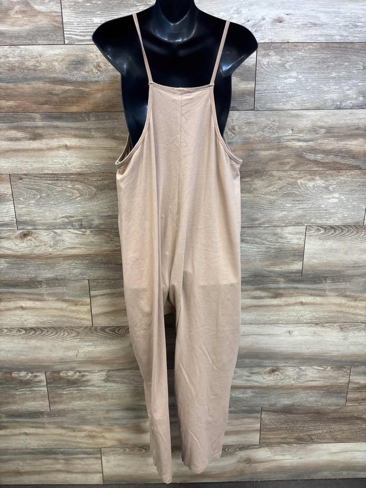 NEW Motherhood Maternity Relaxed Fit Jumpsuit Beige sz Large
