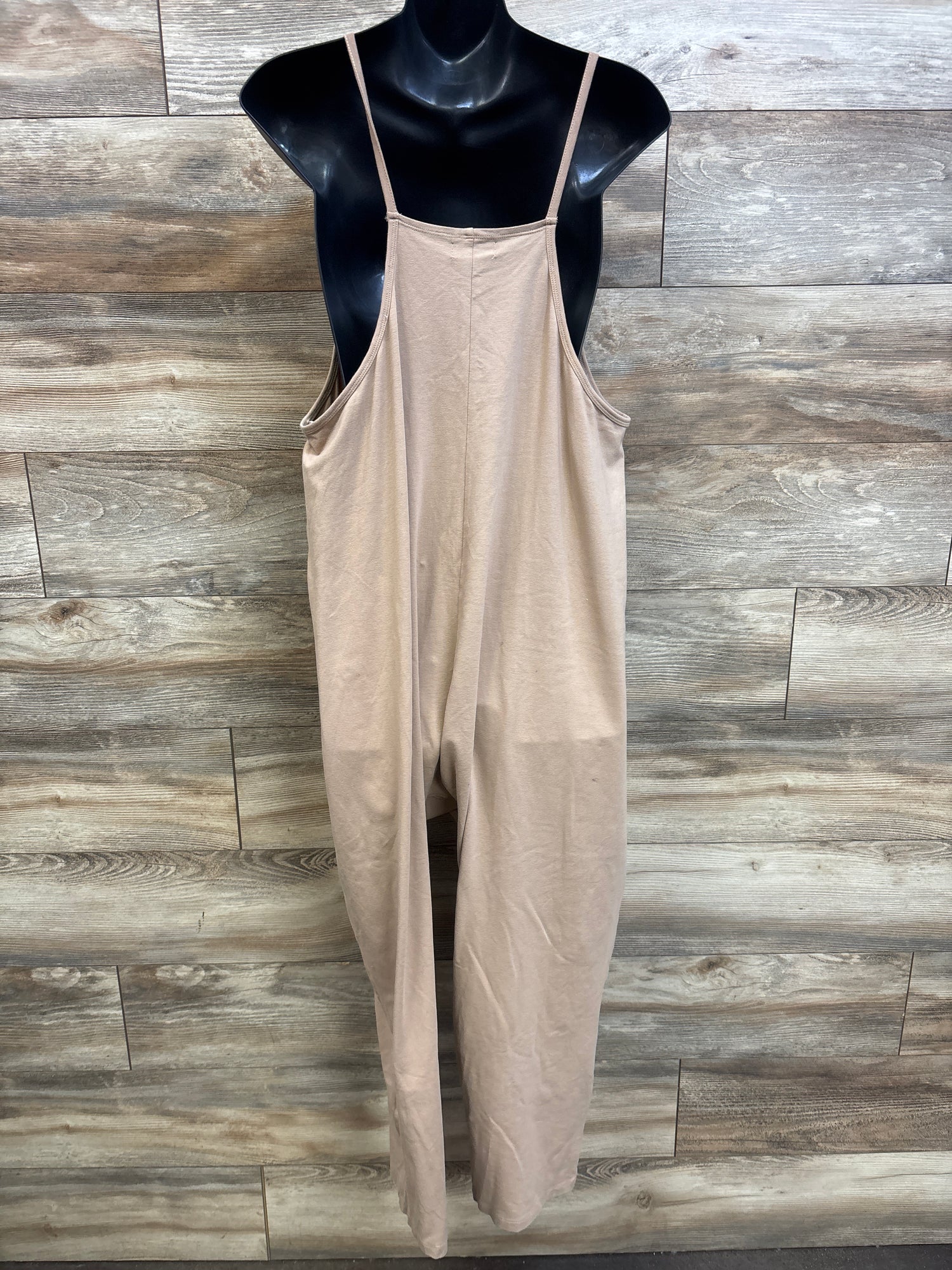 NEW Motherhood Maternity Relaxed Fit Jumpsuit Beige sz Large
