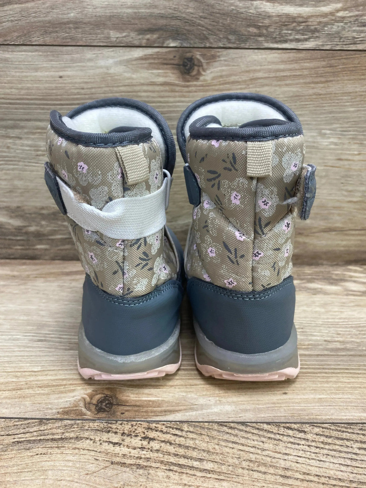 Carter's Light Up Snow Boots Grey sz 7c