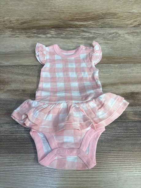Honest Baby Gingham Bodysuit Pink sz 0-3m - Me n Mommy To Be
