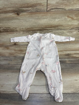 Just One You Pig Print Ribbed Sleeper Pink sz 6m
