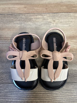 Mini Melissa Mar Bow Sandals Black/Pink sz 6c