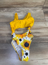 Shein 1pc Cut-Out Swimsuit Yellow sz 4T