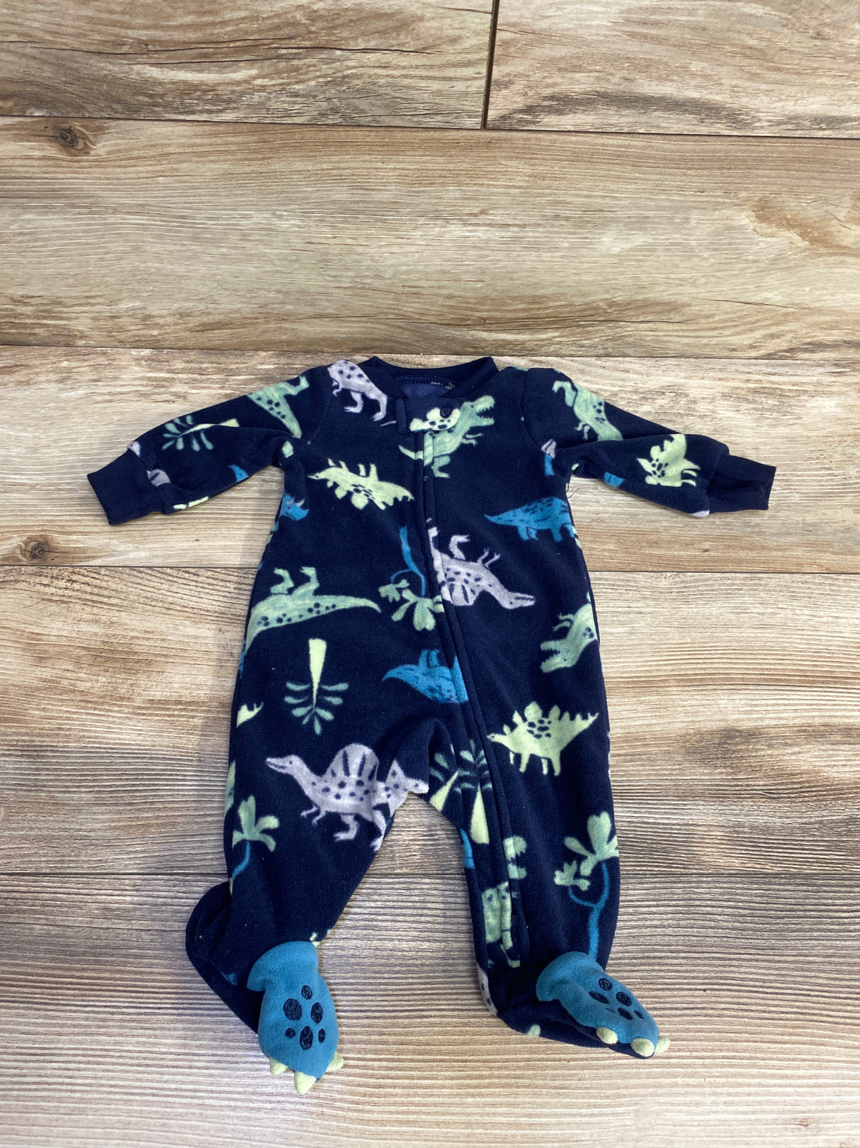 Just One You Dinosaur Blanket Sleeper Navy sz Newborn