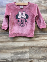 Disney Baby Minnie Mouse Plush Sweatshirt Pink sz 24m