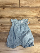 NEW Carter's Embroidered Chambray Romper Blue sz 18m