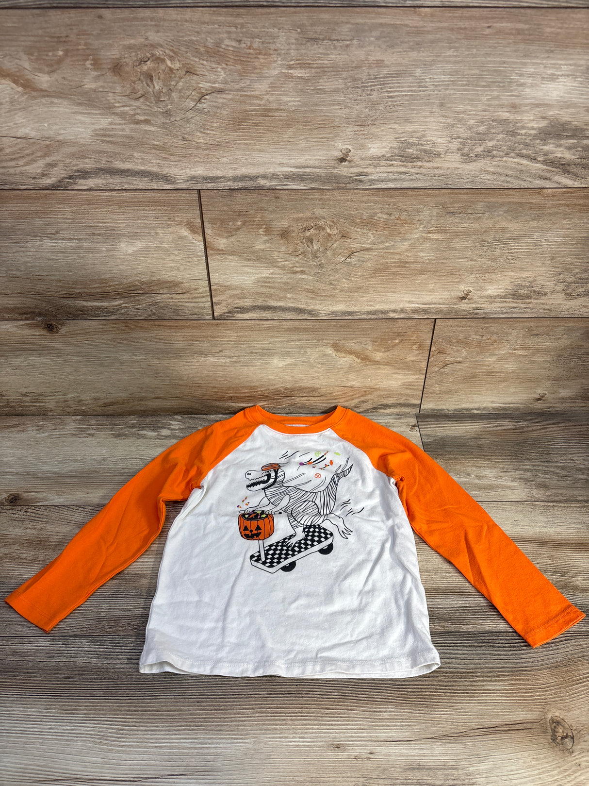 Cat & Jack Halloween Shirt Orange sz 5T