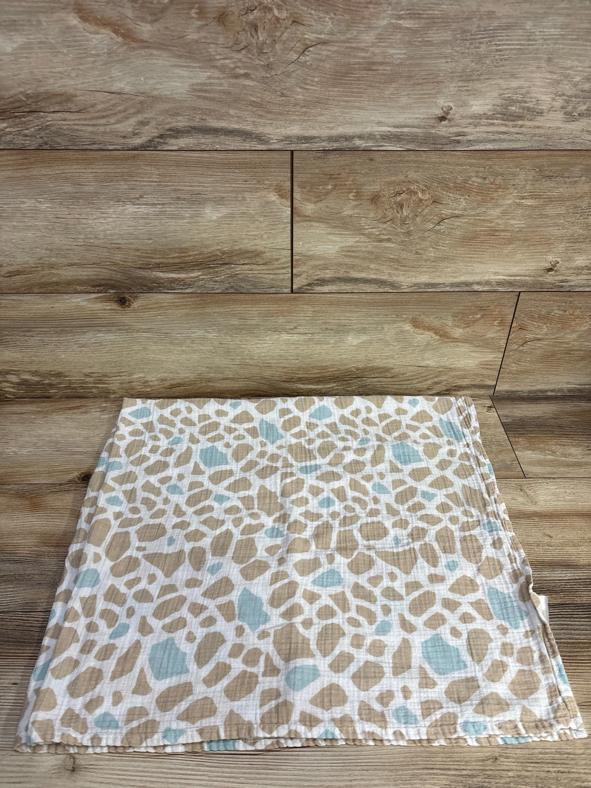 Aden + Anais Muslin Swaddle Blanket Brown/Blue Dots