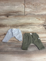 Little Planet Organic 2pk Pull On Pants Grey sz Newborn