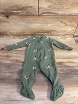 Pekkle Dog Print Sleeper Green sz 3m - Me n Mommy To Be