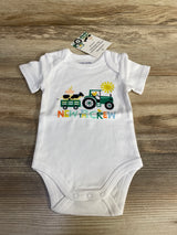 NEW Lasting Smiles New To The Crew Bodysuit White sz 0-3m - Me n Mommy To Be