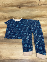 Member's Mark 2pc Space Pajama Set Navy sz 4T
